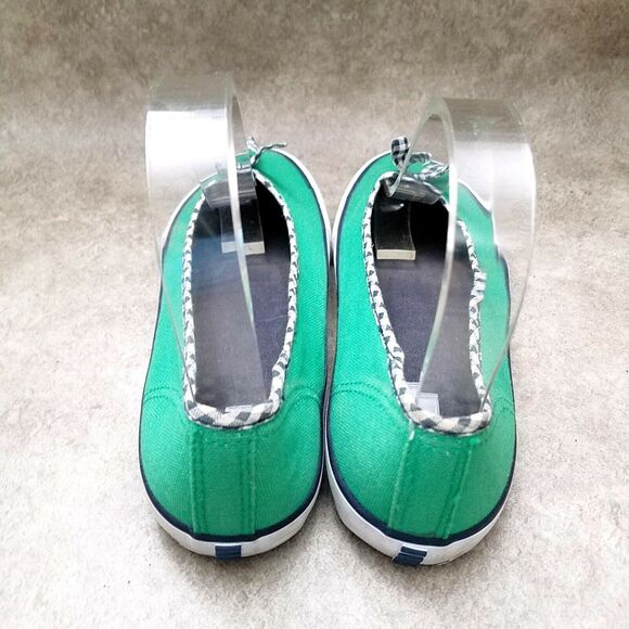Lands End Big Girls 196707 Size 3 Green  Textile Slip On Loafer Flats - Picture 5 of 9